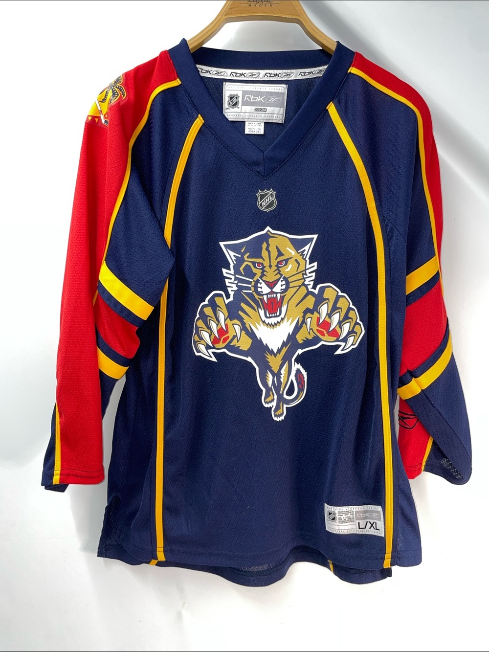 REEBOK FLORIDA PANTHERS NHL BLUE ALTERNATE HOCKEY JERSEY FTL-05-177